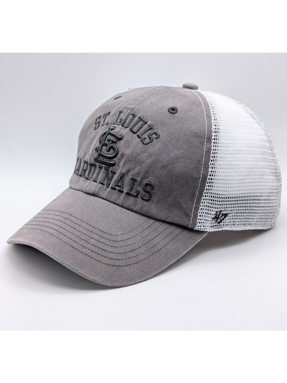 St. Louis Cardinals '47 Brand Mesh Snapback Gray White Hat Unisex MLB Baseball